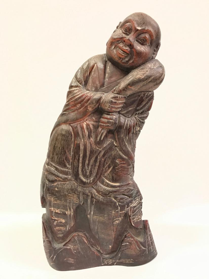 Chinese Qing Art Carved Ox Horn Buddha (1 of 5)