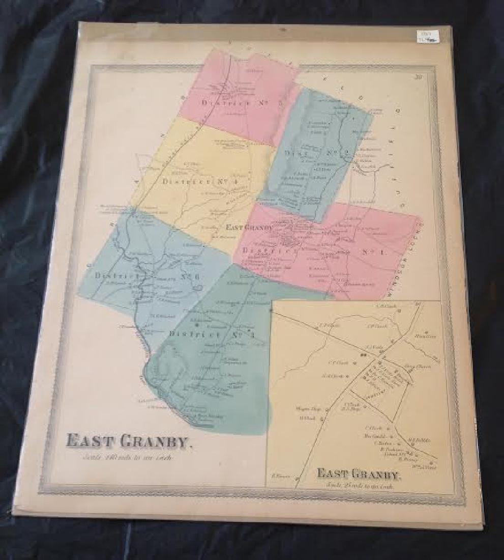 East Granby, CT Scaled Map, 1869