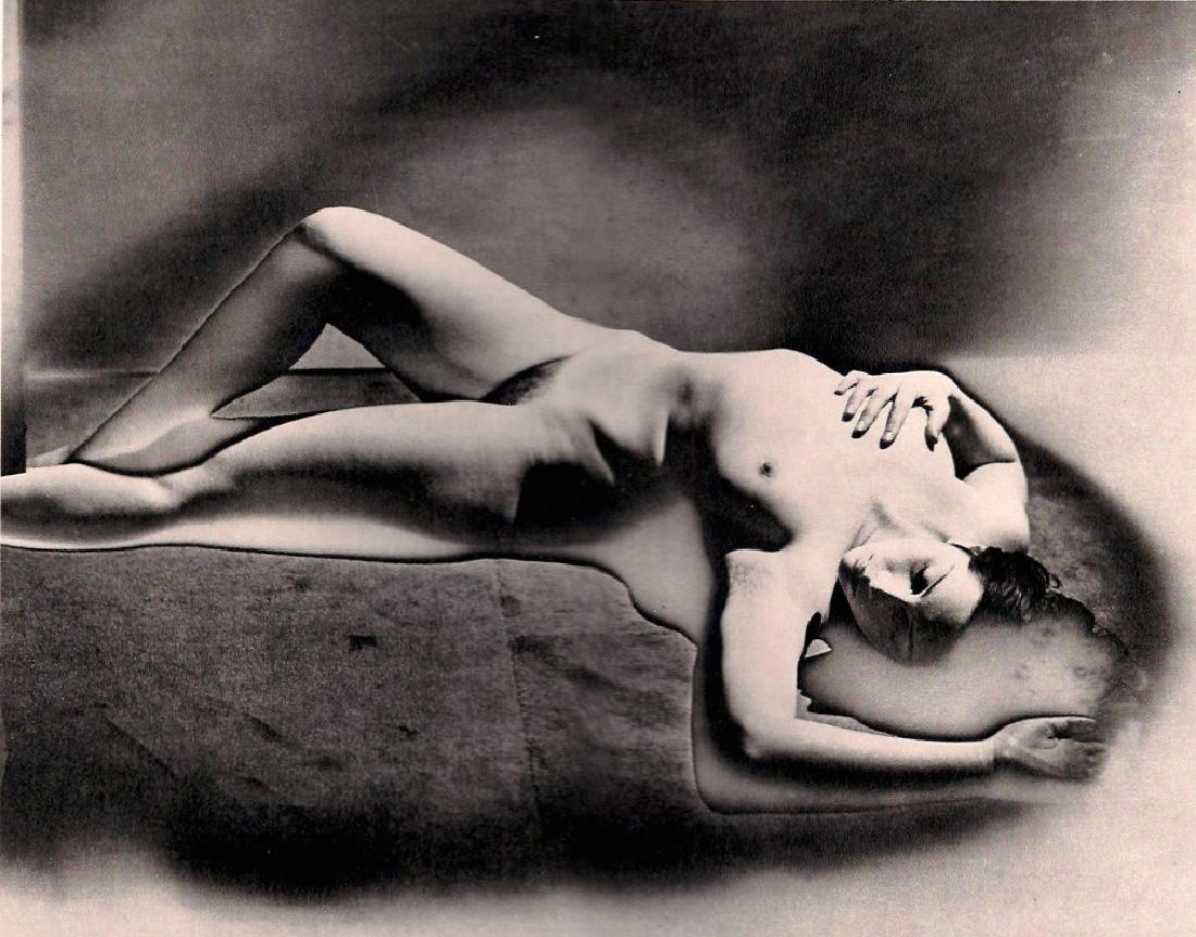 MAN RAY - Solarized Nude: Artist: MAN RAY Print Title: Solarized Nude Medium: Heliogravure with tissue guard Printed in 1980 in Italy Image Size: 7.5" X 9.5" Paper Size: 11.5" x 15.5" Man Ray, original name Emmanuel Radnitzky,
