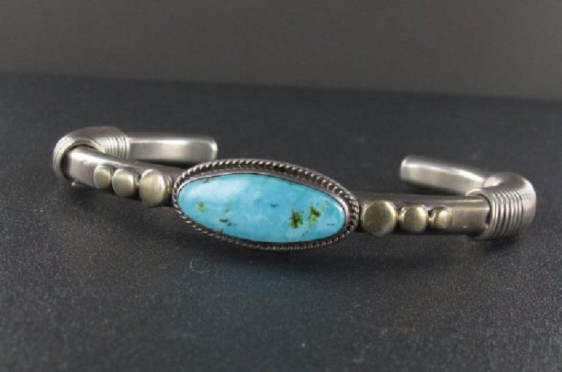 Gary Reeves Sterling Silver Navajo Turquoise Bracelet (1 of 5)
