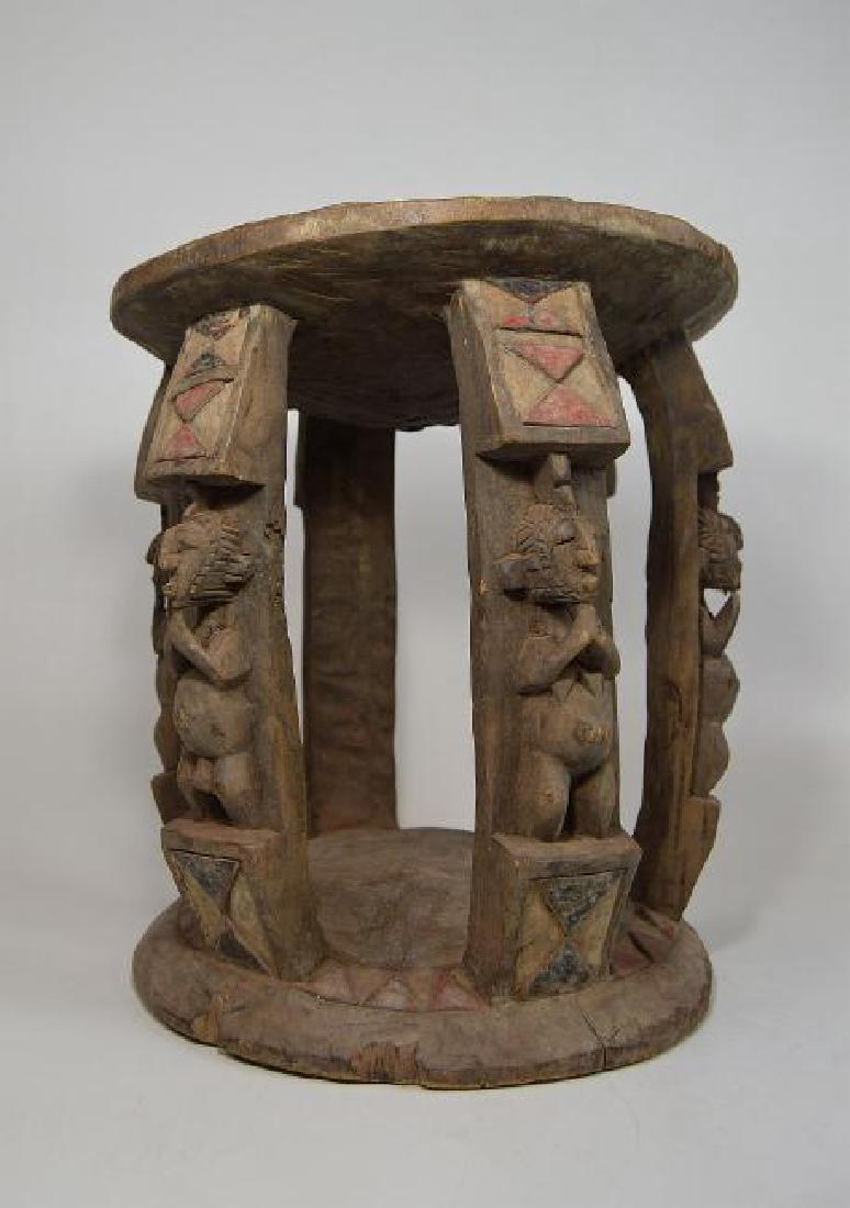 Old Baga Wooden Stool (1 of 6)