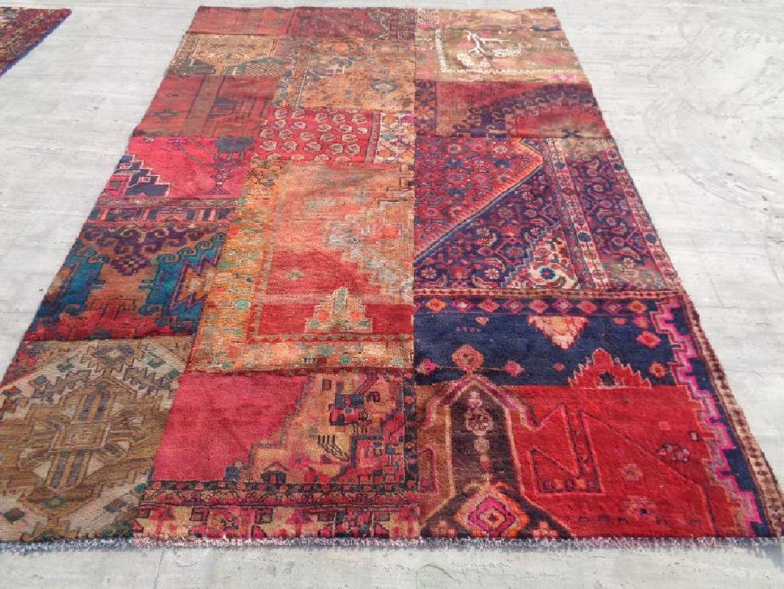 Hand Knotted Persian Patch Work Wool Rug 9.5x6.4 (1 of 5)