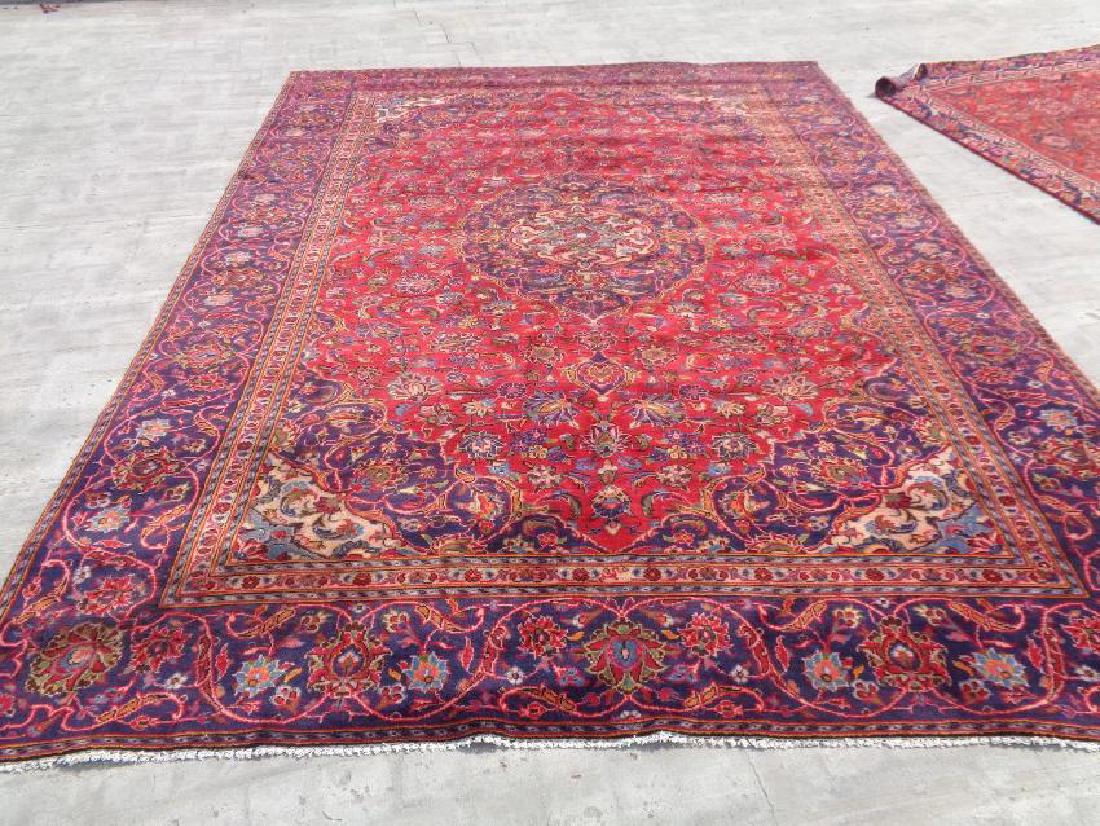 Hand Knotted Persian Kashan Wool Rug 10.7x7.10 (1 of 7)