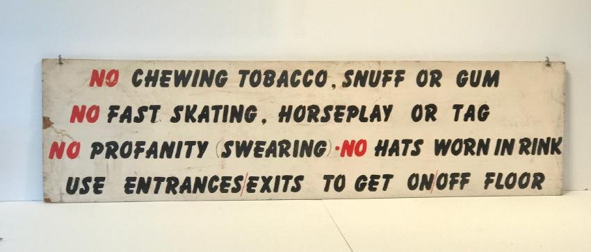 Double-sided Lakemont Park Roller Skate Arena Sign (1 of 3)