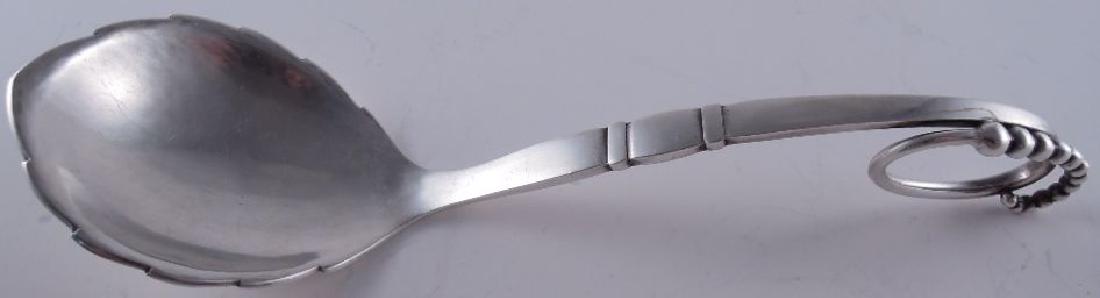 Georg Jensen Sterling Blossom Large Serving Spoon (1 of 10)