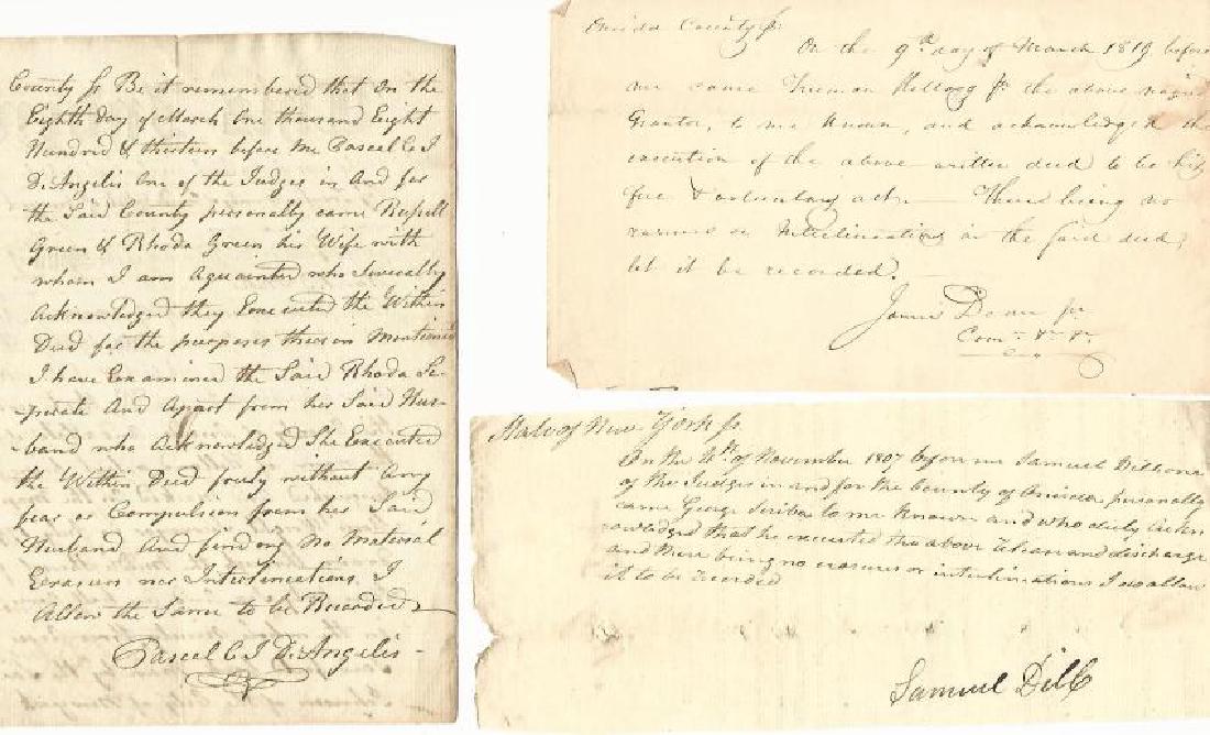 Early 19th C New York Manuscript Lot Signed by Jurists (1 of 1)