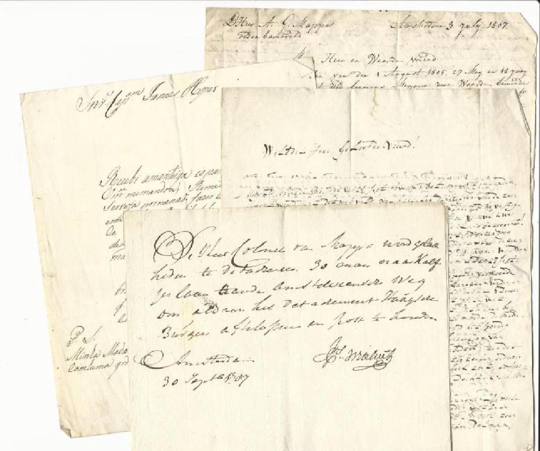 18th/19th C Group of Merchants Letters Amsterdam (1 of 2)
