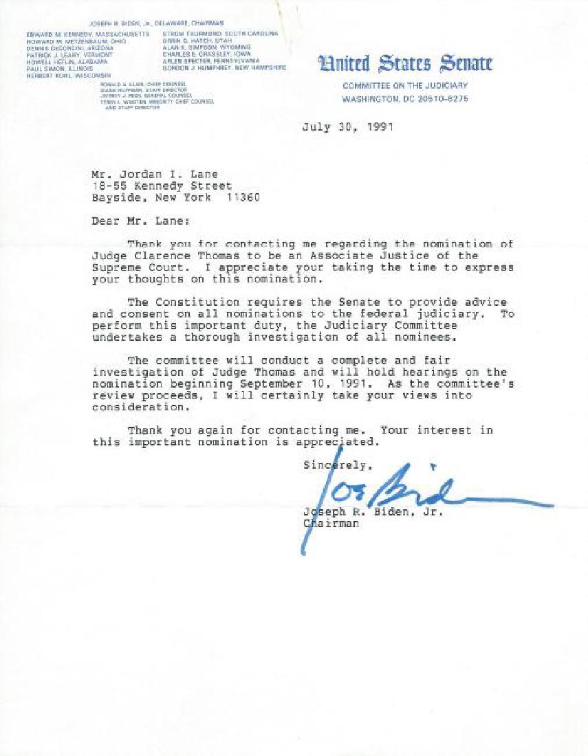 Letter by Joseph R. Biden Jr, USA 47th Vice President (1 of 1)