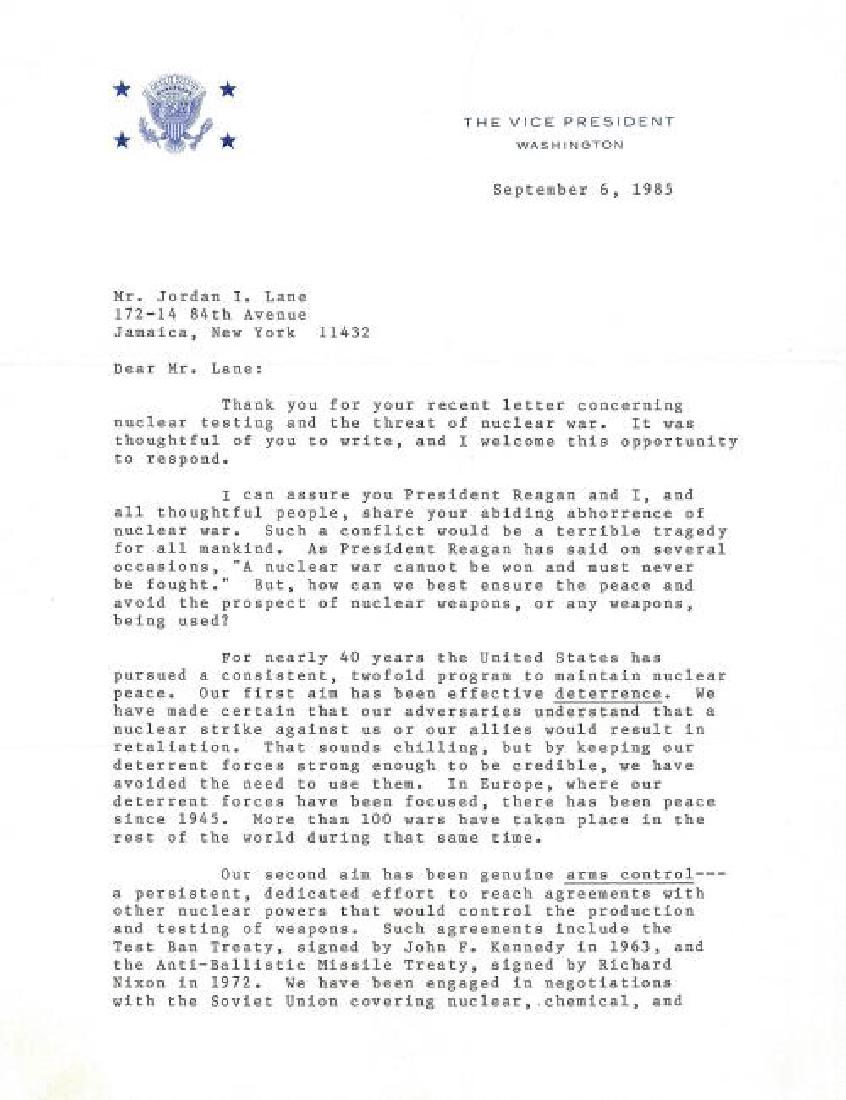 Three Letters by 41st US President George H.W. Bush (1 of 3)