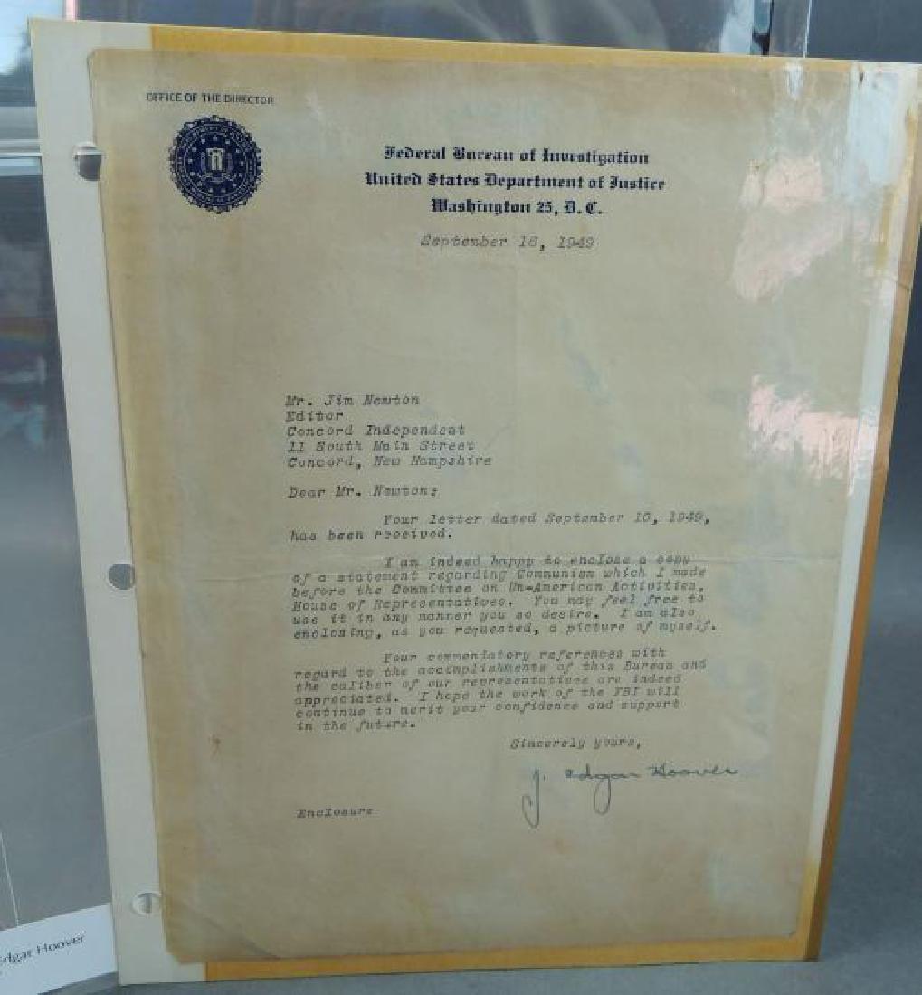 J. Edgar Hoover Letters 1949 & 1962 TLS Lot of 3 (1 of 9)