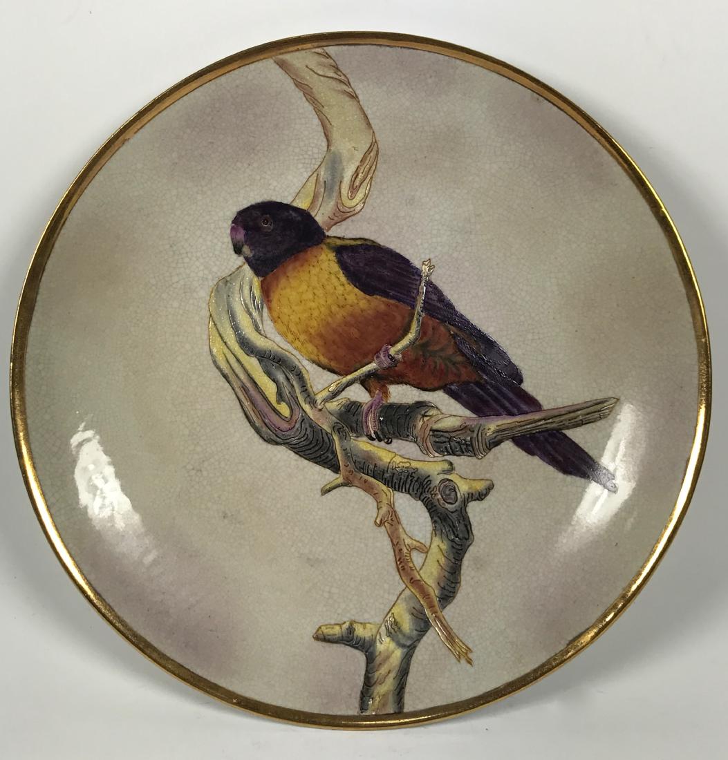 European Porcelain Bird on a Branch Plate (1 of 5)