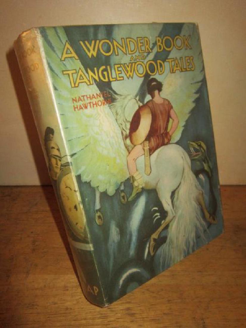 A Wonder Book of Tanglewood Tales by N. Hawthorne C1925: Nathaniel Hawthorne A Wonder Book of Tanglewood Tales Illustrated by Gustaf Tenggren and Stephen Reid. London, n.d. (circa 1925) George G. Happap & Co. Ltd. Presumed First of This Edition. Red Cloth w