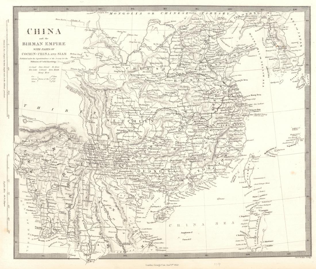 Map of China & the Birman Empire, 1852 (1 of 1)