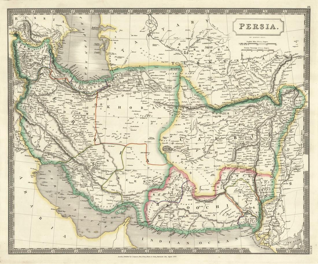 Sidney Hall: Map of Persia, 1830 (1 of 5)