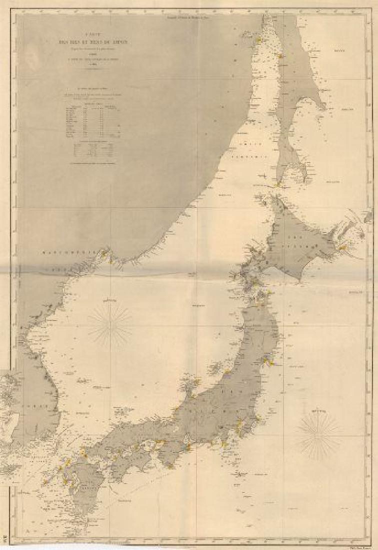 Carre: Map of Sea of Japan & Korea, 1883 (1 of 2)