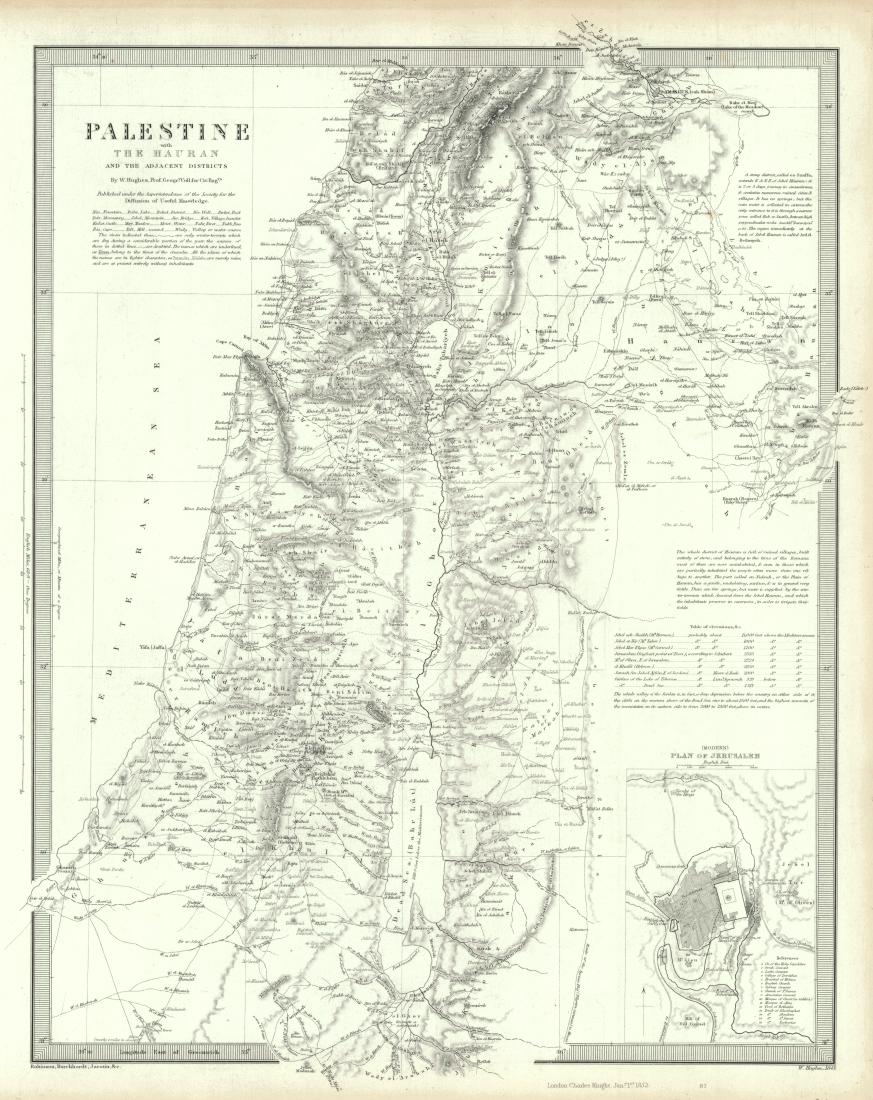 Map of Palestine With the Hauran, 1852 (1 of 1)