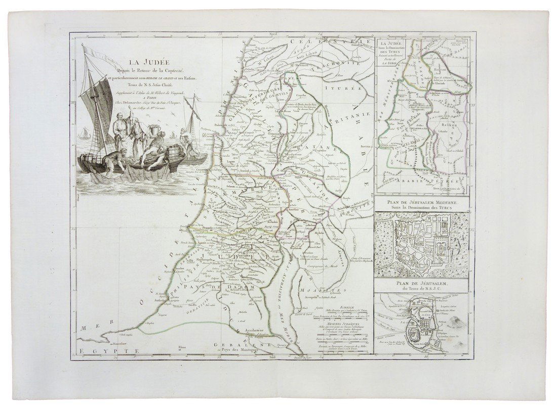 Vaugondy: Map of La Judée, 1785 (1 of 1)