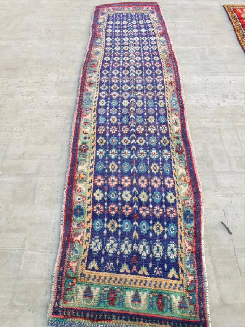 Semi Antique Wool Persian Hamadan Runner Rug 9.3x2.6 (1 of 5)