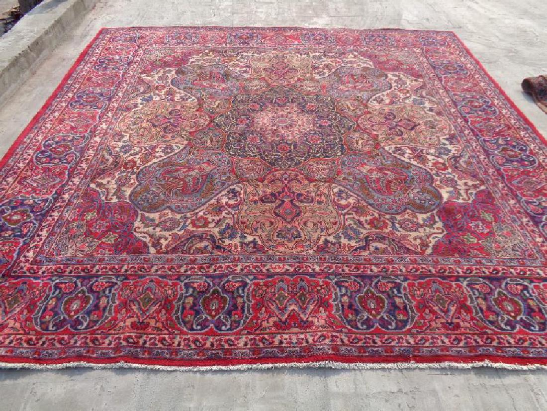Semi Antique Wool Persian Square Bakhtiar Rug 9.9x9.5 (1 of 7)