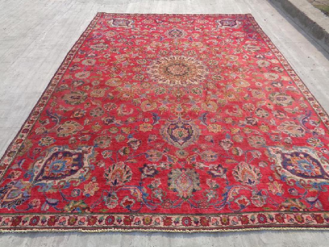Hand Knotted Wool Persian Tabriz Rug 10.9x7.6 (1 of 6)