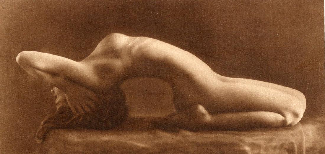 FRANTISEK DRTIKOL - Nude Study - Czech Woman: Artist: FRANTISEK DRTIKOL Print Title: Nude Study - Czech Woman Medium: Vintage Sheet-fed Gravure Printing Date: 1926 Printer: Buchverlag - Germany Image Size: 8.5" X 4" Frantisek Drtikol was a Czech