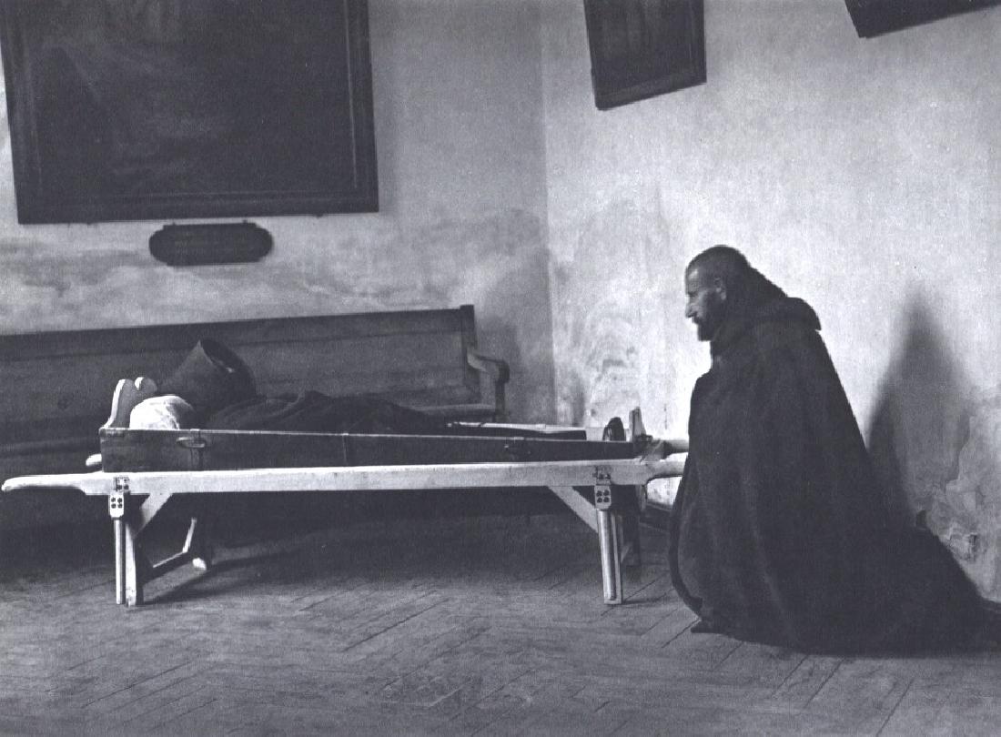ANDRE KERTESZ - In the Cloister, 1928 Soligny-sur-Orne: Artist: ANDRE KERTESZ Print Title: In the Cloister, 1928 Soligny-sur-Orne Medium: Sheet-Fed Gravure Printed in 1972 by Braun - Mulhaus - France Image size (inches) approx. 9 x 7" Andre Kertesz, born K