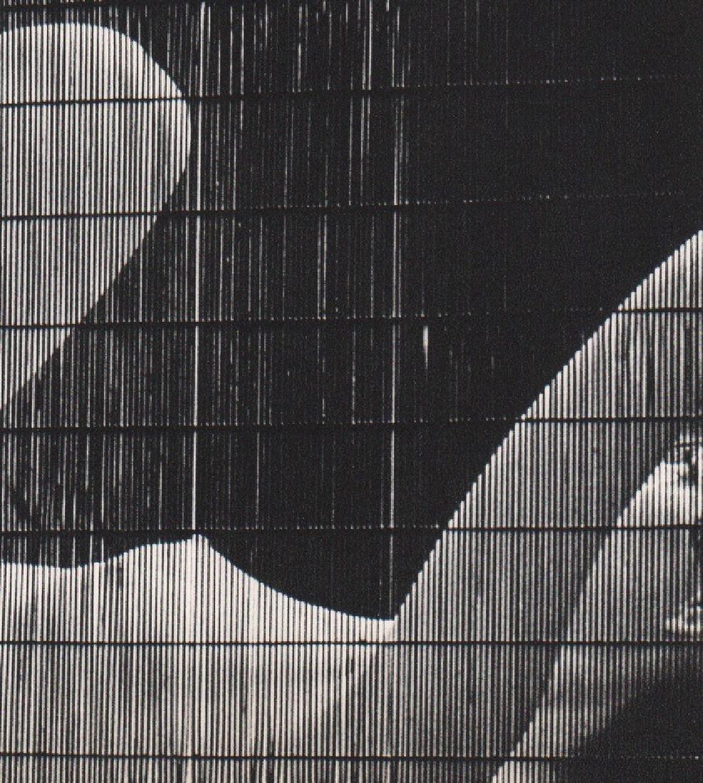 JOHN RAWLINGS - Bamboo Screen II (small): Artist: JOHN RAWLINGS Print Title: Bamboo Screen II (small) Printing Date: 1966 Medium: Small Sheet-fed Gravure Printer: Bucher, Switzerland Image Size Approx. 4" X 4" John Rawlings (1912-1970) was a