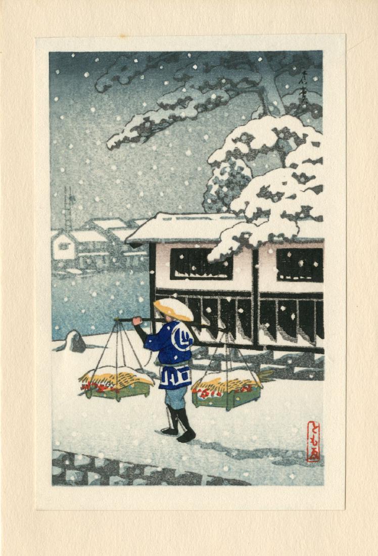 Takahashi Shotei, After: Flower Seller On A Snowy Day (1 of 1)