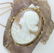 Victorian 14K Gold Shell Cameo Pendant Brooch, 1919 - 2
