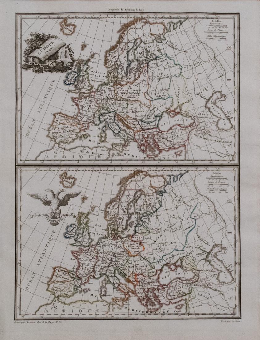 Malte-brun: Double Map of Europe in 900 and 1100, 1812 (1 of 1)