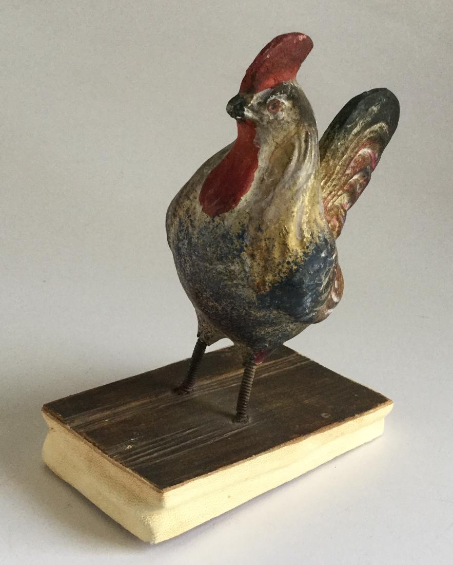 Antique German Rooster Paper-Mache Squeak Toy (1 of 4)