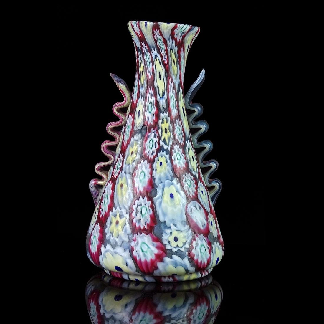 Fratelli Toso Murano Millefiori Mosaic Glass Vase (1 of 3)