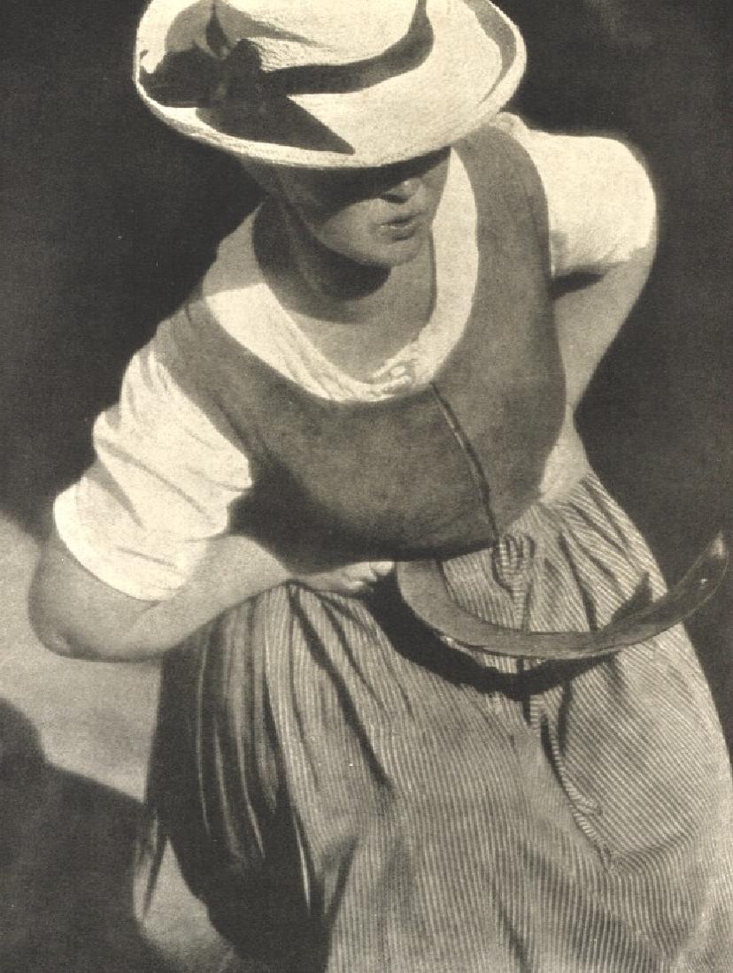 HEINRICH KUHN - Woman in the Garden: Artist: HEINRICH KUHN Print Title: Woman in the Garden Printing Date: 1933 Medium: Photoengraving Printed in: Germany Image Size: 6" x 8" No Reserve: This lot starts at $1 and has no reserve as a cour
