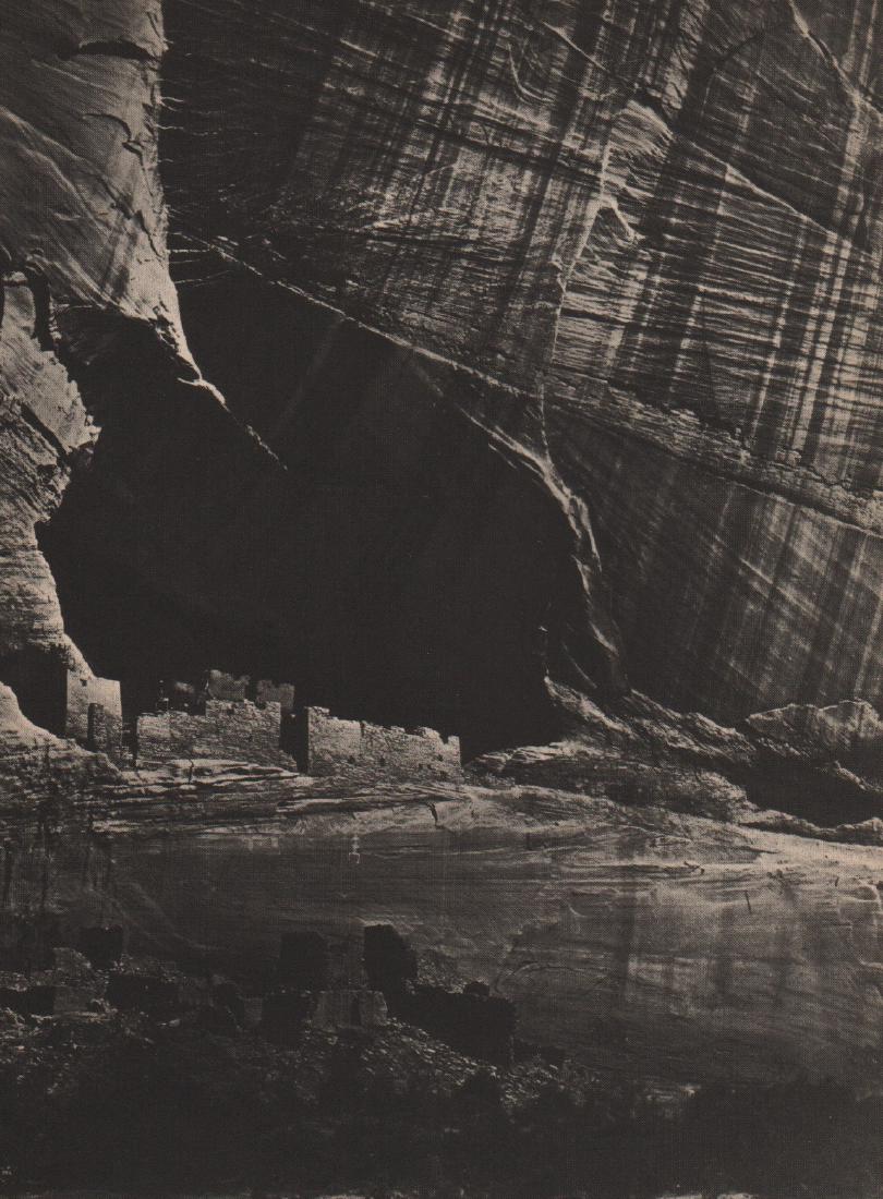 T.H. O'SULLIVAN - Ancient Ruins - Canon de Chelle: Artist: T.H. O'SULLIVAN Print Title: Canon de Chelle Medium: Vintage Photoengraving on Matte Paper Printing Date: 1937 Printed in USA Image Size: 8" X 10" Timothy H. O'Sullivan (1840 – 1882) was a p