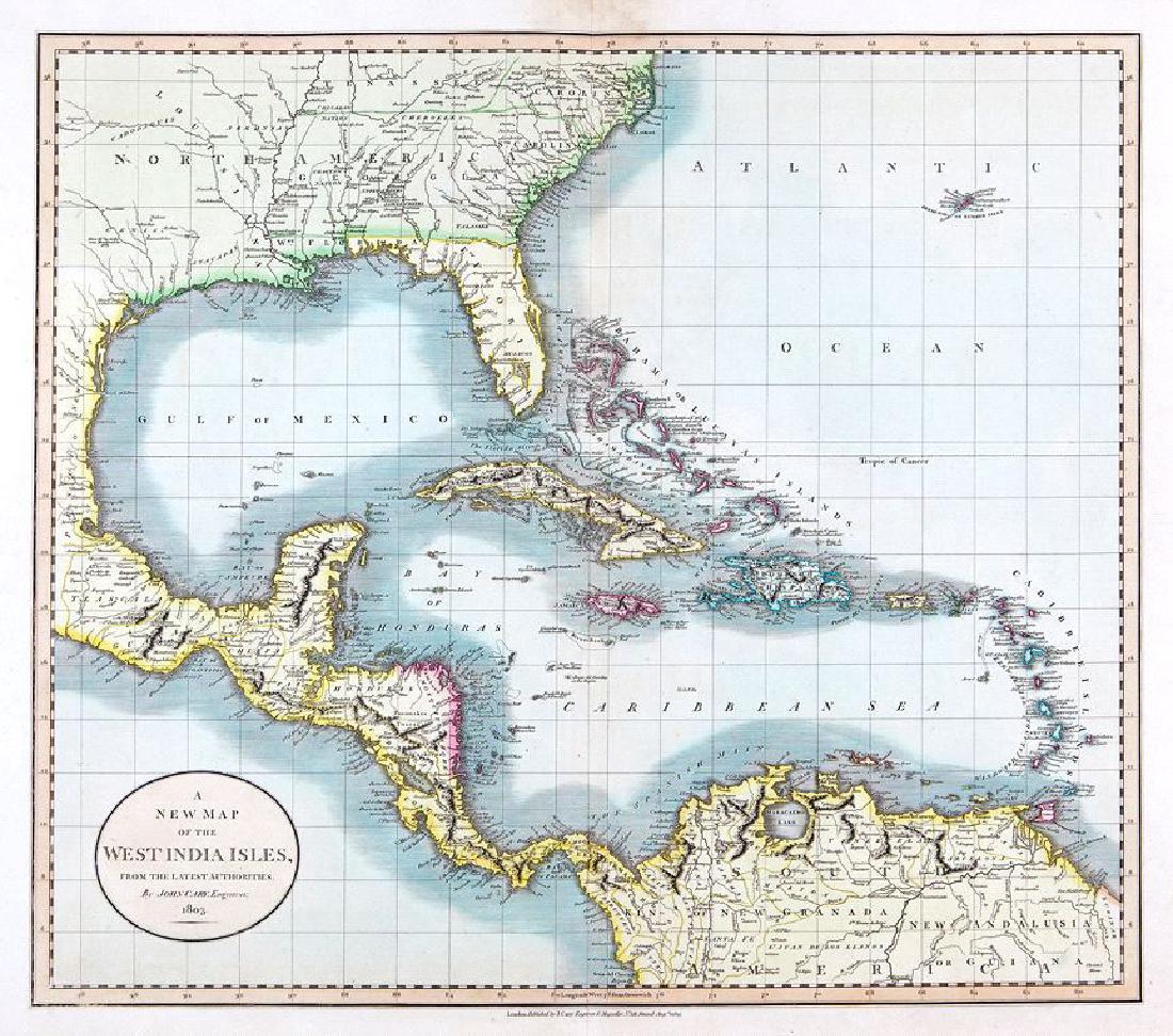 A New Map of the West India Isles, Carey, 1687 (1 of 1)