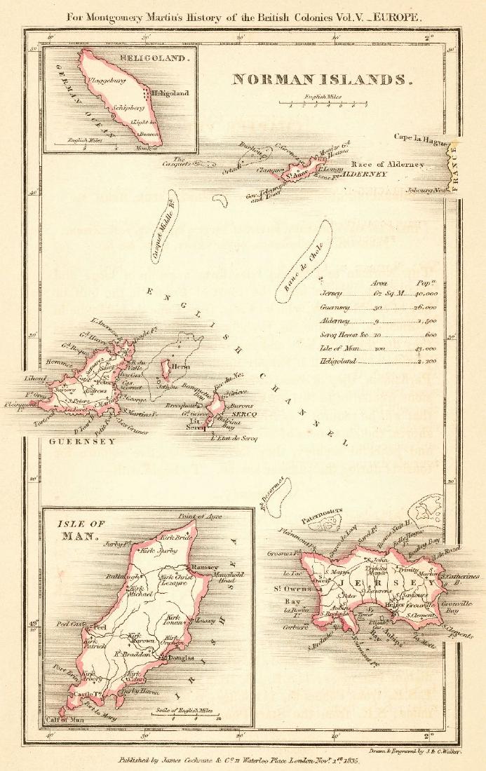 Norman German Islands Map, 1835 (1 of 2)