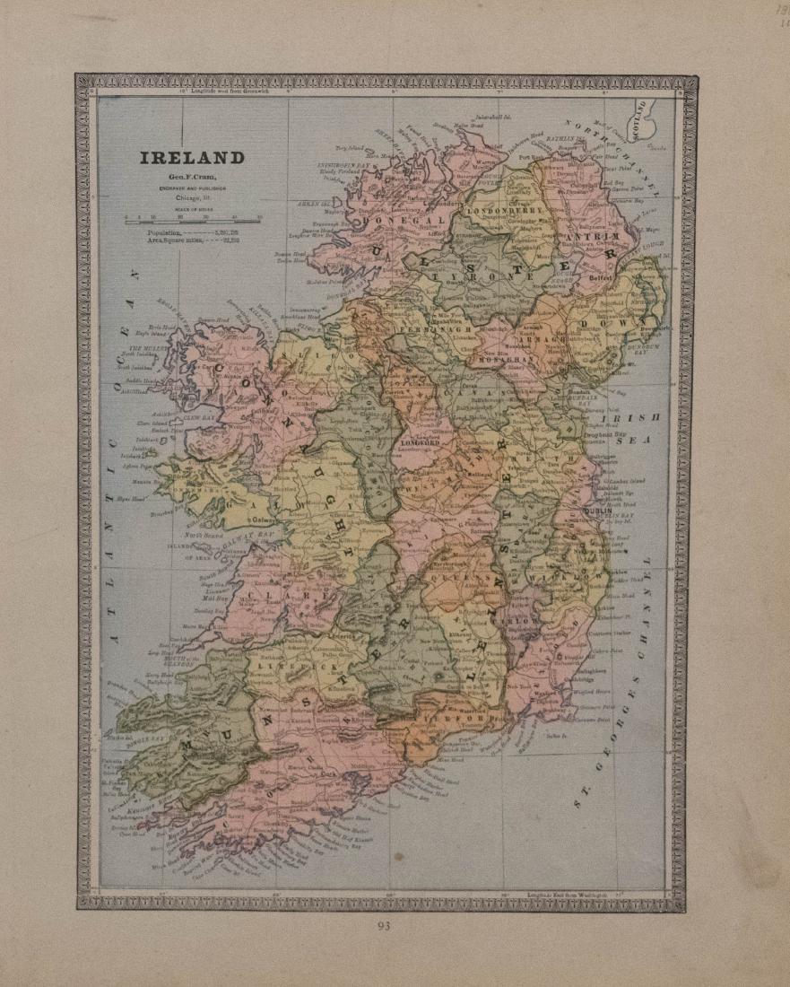 1884 Cram Maps of Scotland and Ireland (1 of 2)