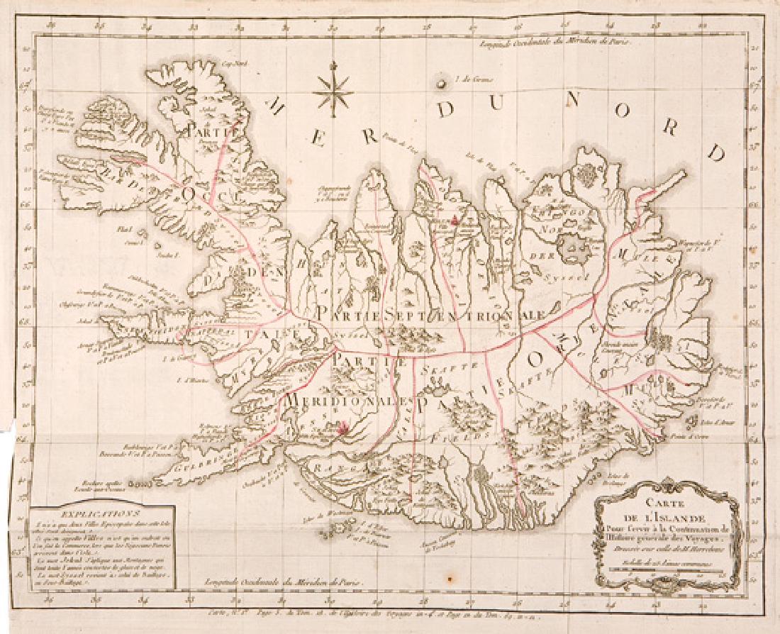 Carte de l'Islande, Iceland Map, Bellin, 1760 (1 of 1)