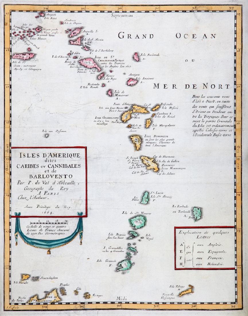 Virgin Islands to Margarita Island, Venezuela Map, 1680 (1 of 1)