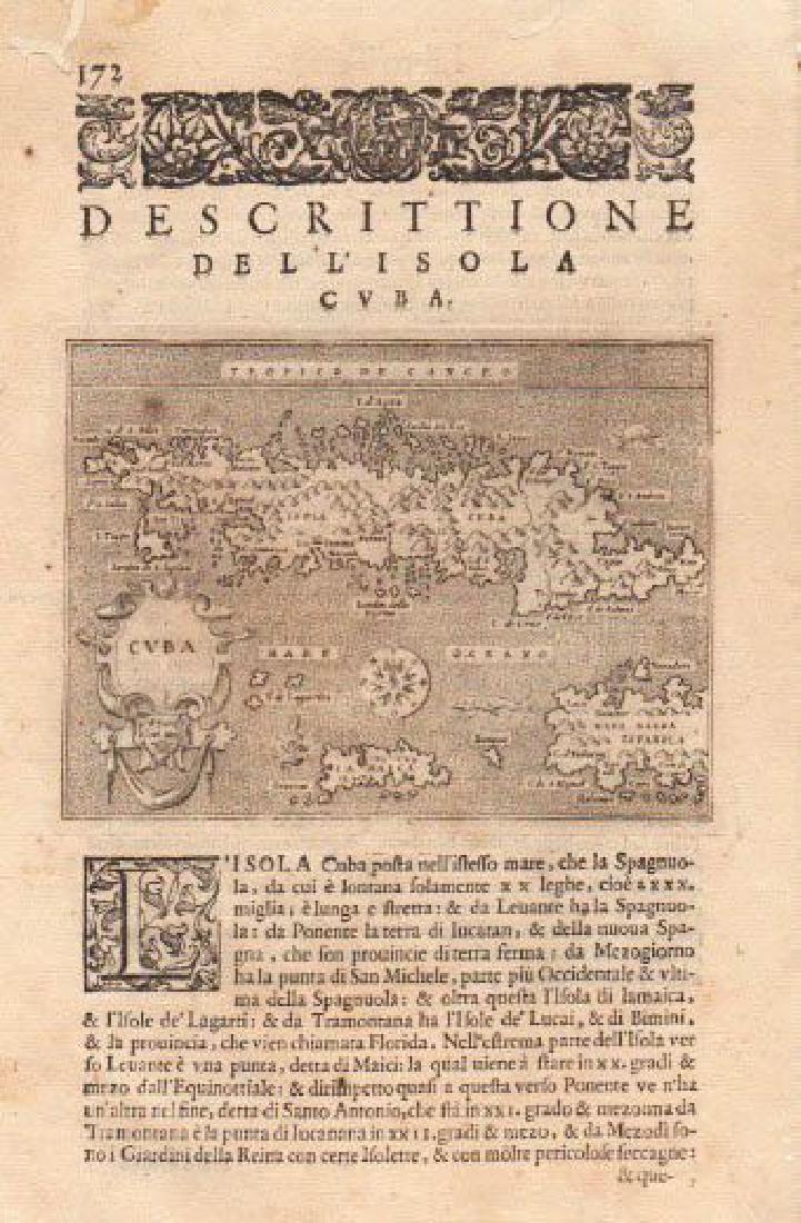 Cuba Map, Porcacchi, 1572 (1 of 1)