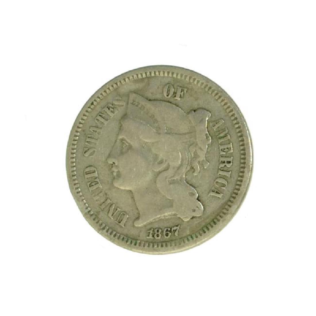 1867 3 Cent Nickel Coin (1 of 2)