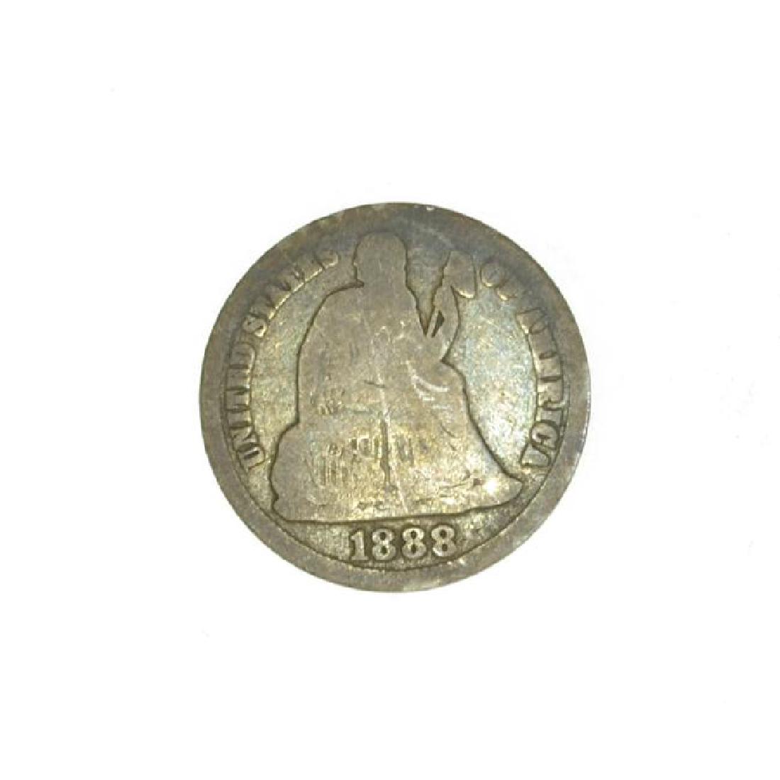 1888-S Liberty Seated Dime Coin (1 of 2)