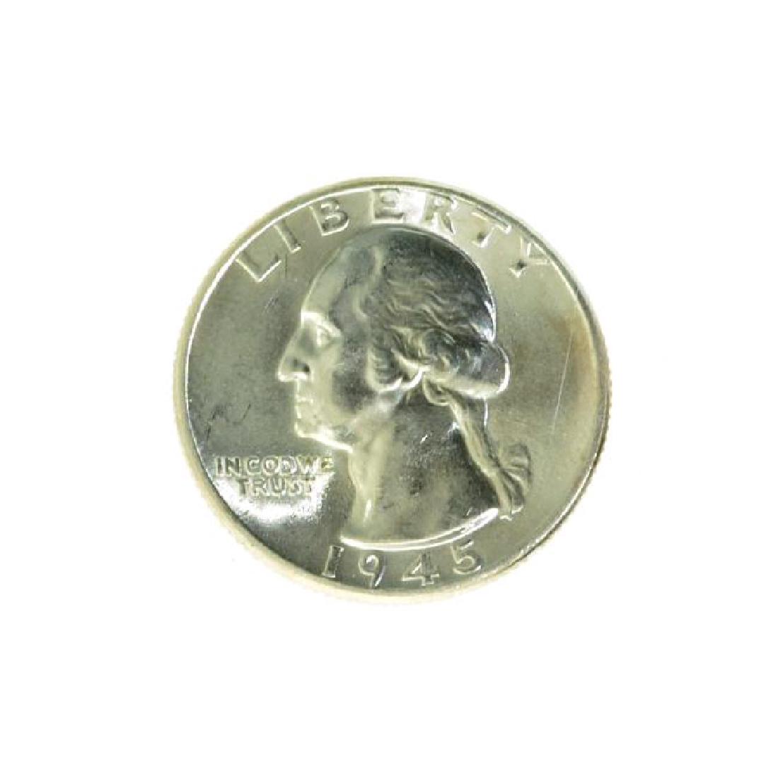 1945 Washington Quarter Dollar Coin (1 of 2)