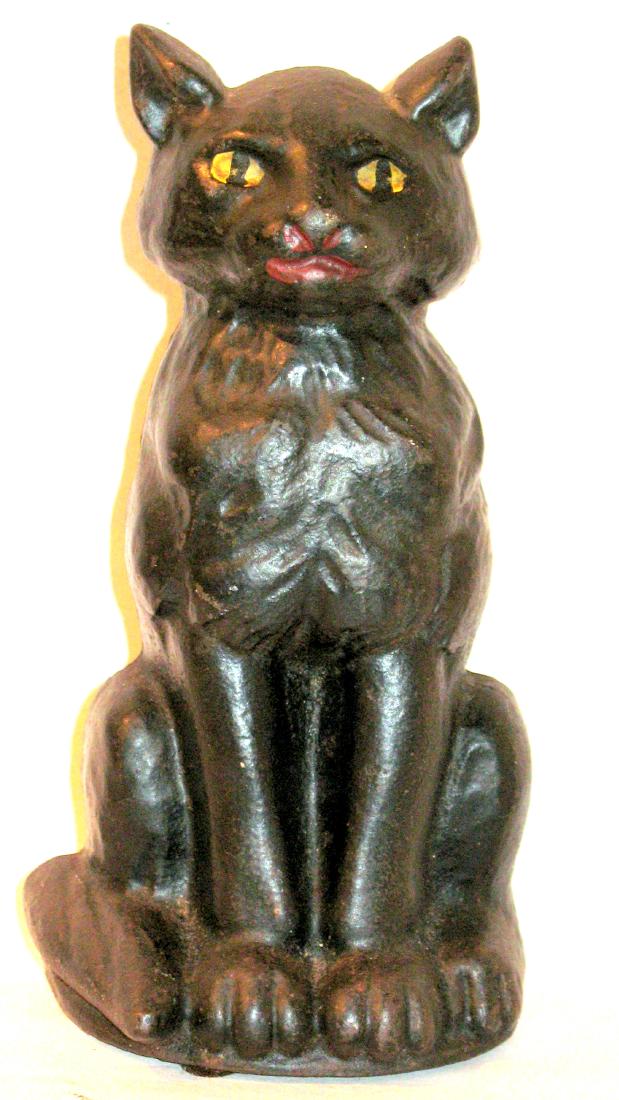 Cast Iron Black Cat Doorstop (1 of 2)