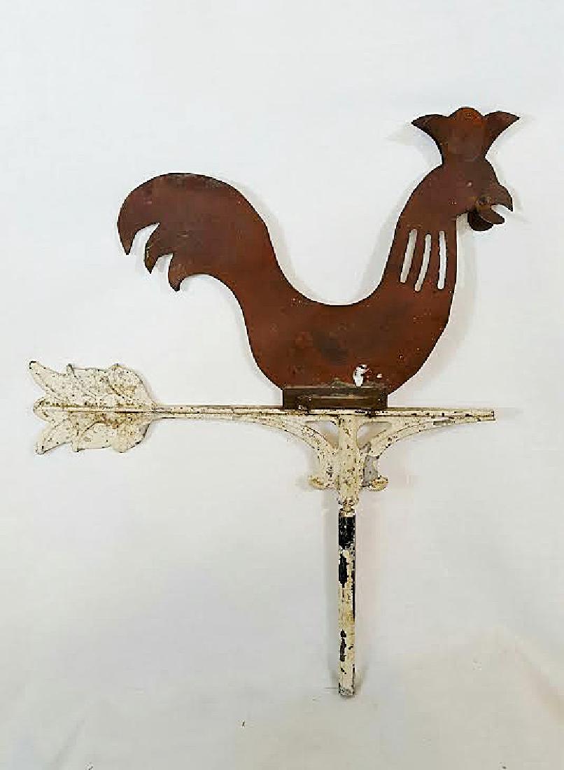 Sheet Copper And Cast Metal Rooster Weathervane (1 of 3)
