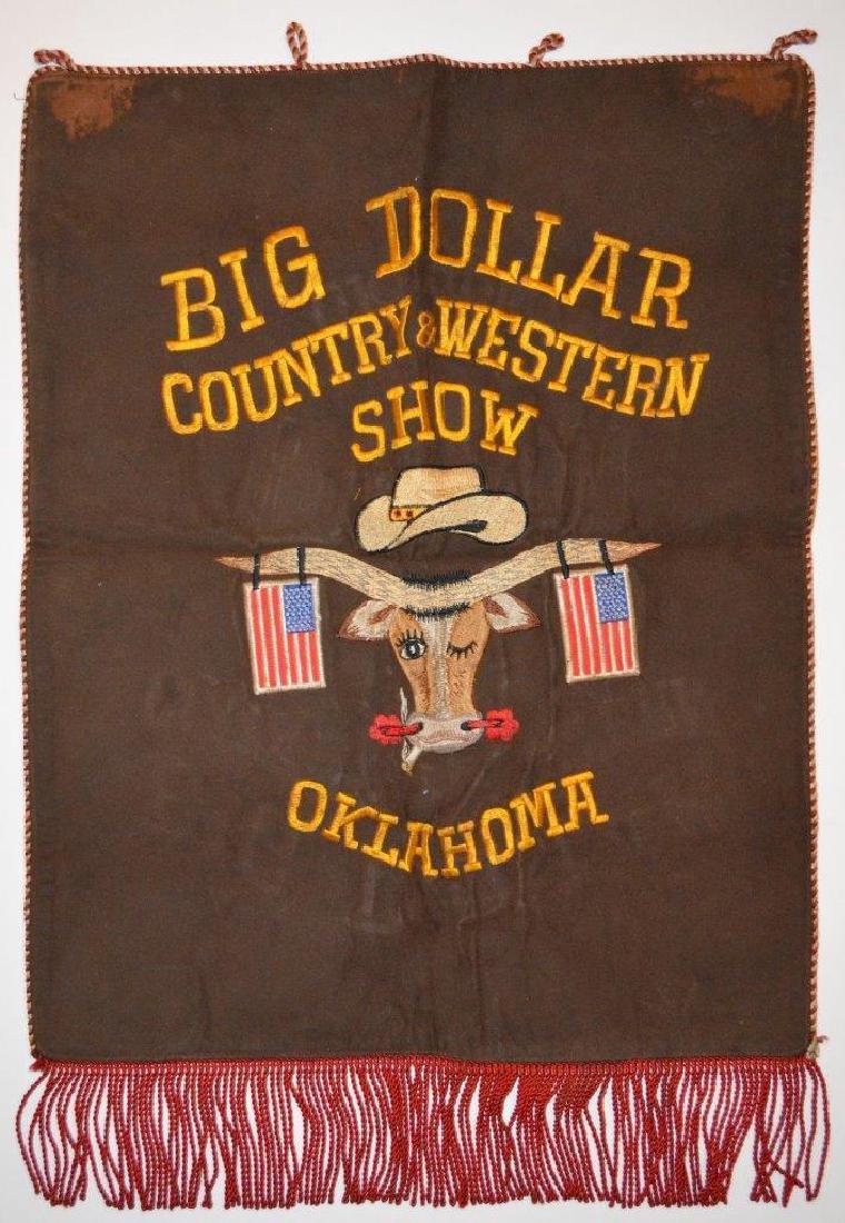 Vintage Machine Sewn Oklahoma Band Promotional Banner (1 of 2)