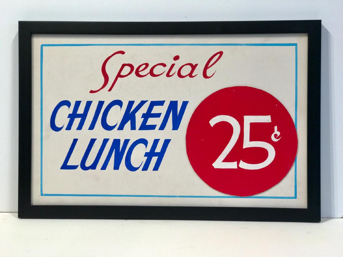 Diner Sign: Special Chicken Lunch (1 of 2)