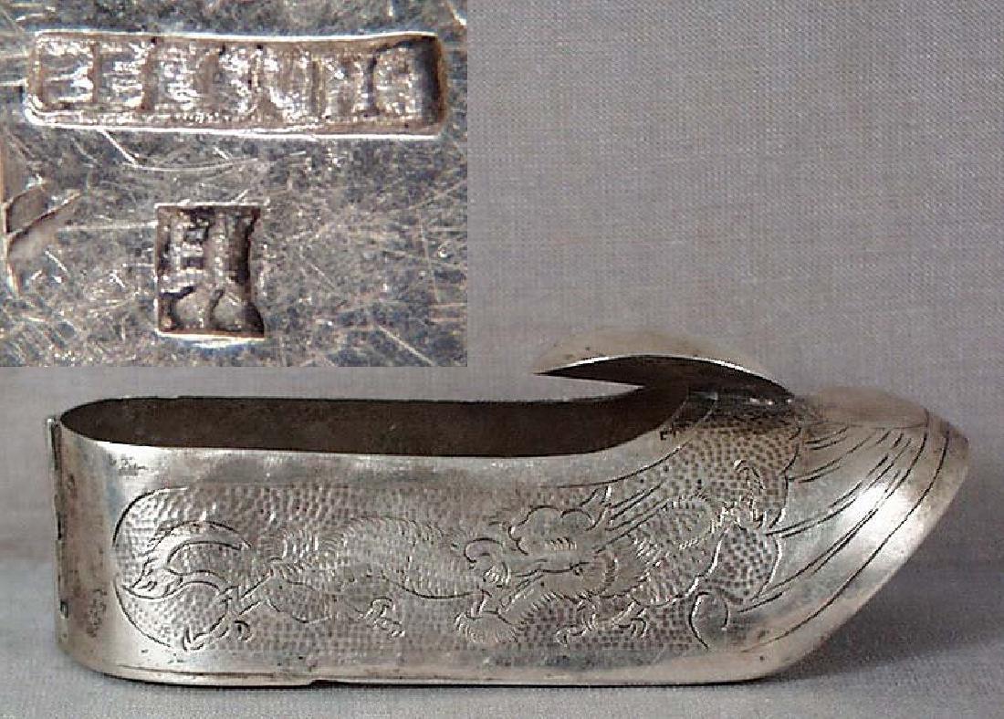 Chinese Silver Export Ashtray Hallmarked, 19th C (1 of 5)