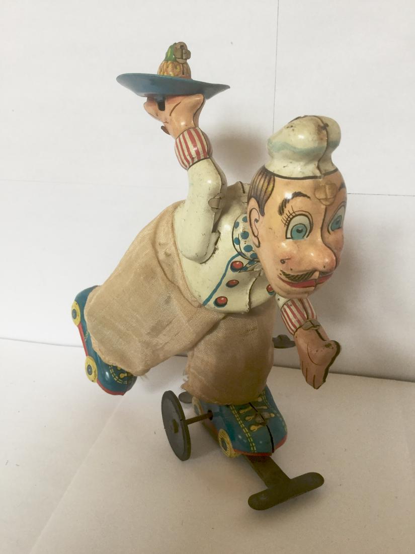 Tin "CHEF" on Roller Skates Wind Up Toy (1 of 3)