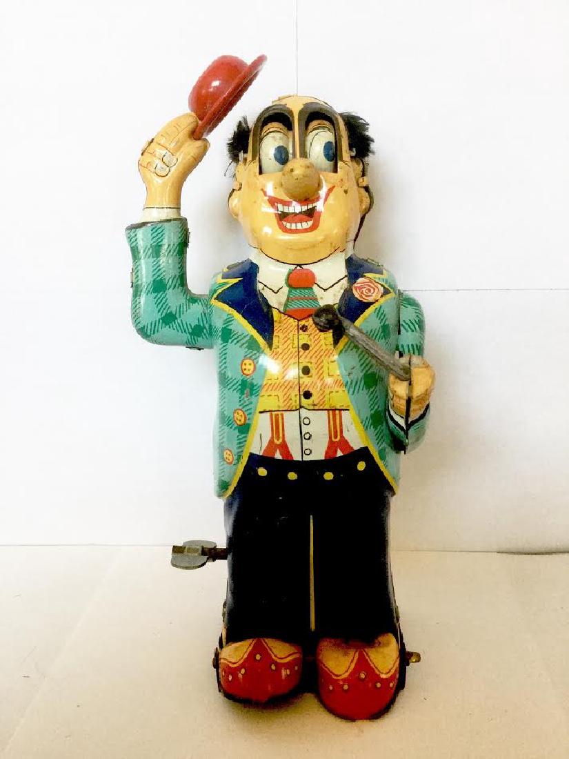 Tin CLOWN Wind Up Toy, 1950's (1 of 3)